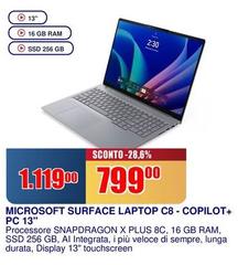 Microsoft -  Surface Laptop C8-Copilot+ Pc 13