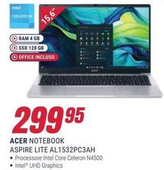 Acer - Notebook Aspire Lite AL1532PC3AH