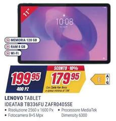 Lenovo - Tablet Ideatab Tb3356fu Zafr0405se