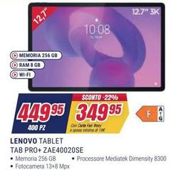 Lenovo - Tablet Tab Pro+ ZAE40020SE