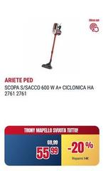 Ariete - Scopa S/Sacco 600 W A+ Ciclonica Ha
