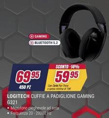 Logitech - Cuffie A Padiglione Gaming G321