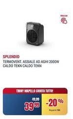 Splendid - Termovent Assiale Ad Aghi 2000w Caldo Tekn Caldo Tekn