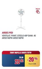 Ardes -  Ped Ventilat, Piant. Steelo 40p Diam. 40 Arsst40pw Arsst40pw