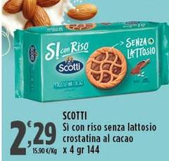 Scotti - Si Con Riso Senza Lattosio Crostatina Al Cacao