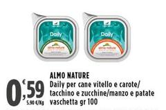 Almo Nature - Daily Cane Vitello E Carote/Tacchino E Zucchine/Manzo E Patate/Vaschetta 