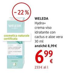 Weleda - Hydra+ Crema Viso Idratante Con Cactus E Aloe Vera 30 Ml