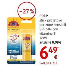 Prep - Stick Protettivo Per Zone Sensibili Spf 50+ Con Vitamina E 12 Ml