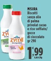 Misura - Biscotti Senza Olio Di Palma Privolat Cacao E Riso Soffiato/Gocce Di Cioccolato 