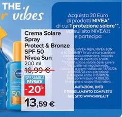 Nivea - Crema Solare Spray Protect & Bronze Spf 50