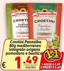 Panealba - Crostini  80g Mediterraneo Integrale-origano Pomodoro E Basilico