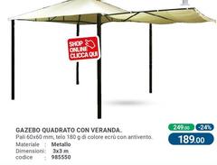 Gazebo Quadrato Con Veranda. 