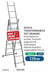 Scala Trasformabile 3x7 Gradini.