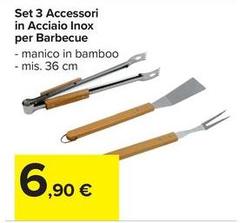 Set 3 Accessori In Acciaio Inox Per Barbecue