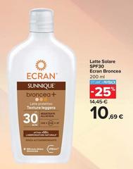 Ecran - Latte Solare Spf30  Broncea