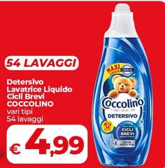 Coccolino - Detersivo Lavatrice Liquido Ciclì Brevi