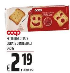 Coop - Fette Biscottate Dorate O Integrali