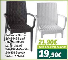 Dafne - Poltrona  Effetto Rattan Conbraccioli 246132 Antracite 246131 Bianco