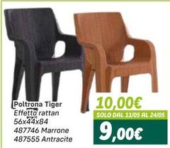 Solo - Poltrona Tiger Effetto Rattan