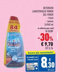 Finish - Detersivo Lavastoviglie Power Gel