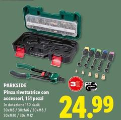 Parkside - Pinza Rivettatrice Con Accessori, 151 Pezzi