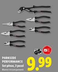 Parkside Performance - Set Pinze, 3 Pezzi 