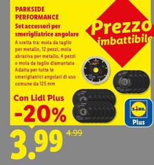 Parkside Performance - Set Accessori Per Smerigliatrice Angolare