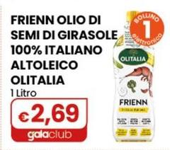 Olitalia - Frienn Olio Di Semi Di Girasole 100% Italiano Altoleico 1 Litro