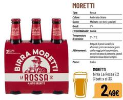 Moretti - Birra La Rossa 7.2