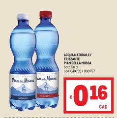 Pian della mussa - Acqua Naturale/Frizzante
