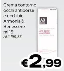 Armonia & Benessere - Crema Contorno Occhi Antiborse E Occhiaie 