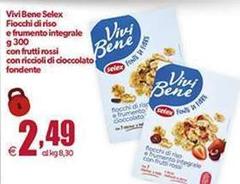 Selex - Vivi Bene Fiocchi Di Riso E Frumento Integrale Con Frutti Rossi Con Riccioli Di Cioccolato Fondente
