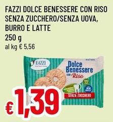 Fazzi - Dolce Benessere Con Riso Senza Zucchero/Senza Uova, Burro E Latte