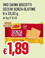 Oro saiwa - Biscotti Secchi Senza Glutine