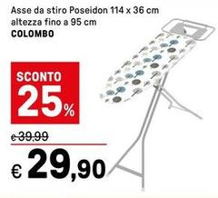 Colombo - Asse Da Stiro Poseidon 114 X 36 Cm Altezza Fino A 95 Cm
