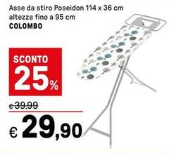 Colombo - Asse Da Stiro Poseidon 114 X 36 Cm Altezza Fino A 95 Cm