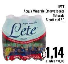Lete - Acqua Minerale Effervescente Naturale 