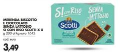 Scotti - Merenda Biscotto E Cioccolato Senza Lattosio S/ Con Riso