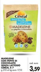 Cereal - Madeleine Con Pepite Di Cioccolato Senza Lattosio