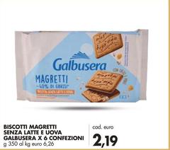 Galbusera - Biscotti Magretti Senza Latte E Uova X 6 Confezioni