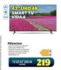 Hisense - Tv Led 43” Uhd 4K 43A69Q