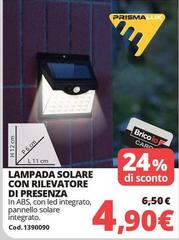 Lux - Lampada Solare Con Rilevatore Di Presenza