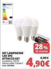Set Lampadine Led 3pz Attacco E27