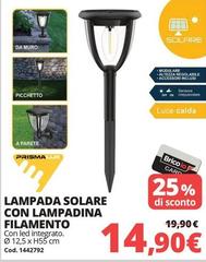 Off - Lampada Solare Con Lampadina Filamento
