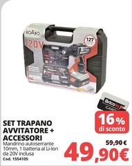 Kombo - Set Trapano Avvitatore + Accessori