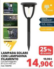 Off - Lampada Solare Con Lampadina Filamento