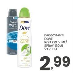 Dove - Deodoranti Roll On/Spray