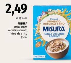 Misura - Dolcesenza Cereali Frumento Integrale E Riso
