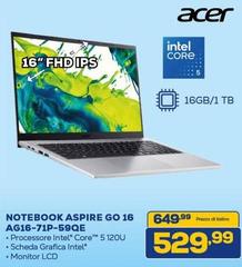 Acer - Notebook Aspire Go 16 A916-71P-59QE
