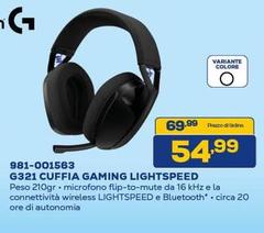 981-001563 G321 Cuffia Gaming Lightspeed